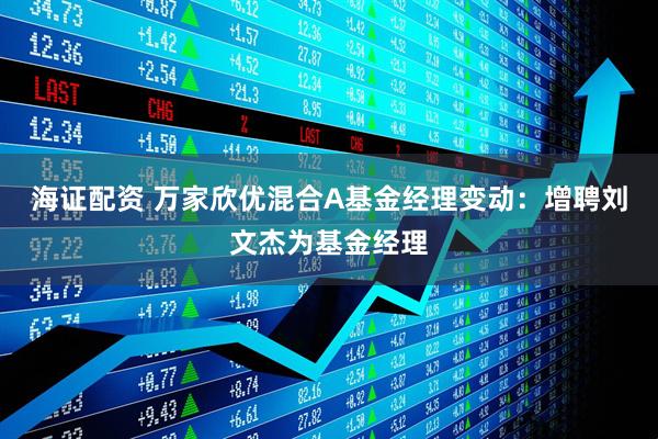 海证配资 万家欣优混合A基金经理变动：增聘刘文杰为基金经理